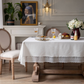 White Dining table cover