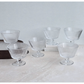 Dishwasher-safe ribbed glass dessert cups for everyday use
