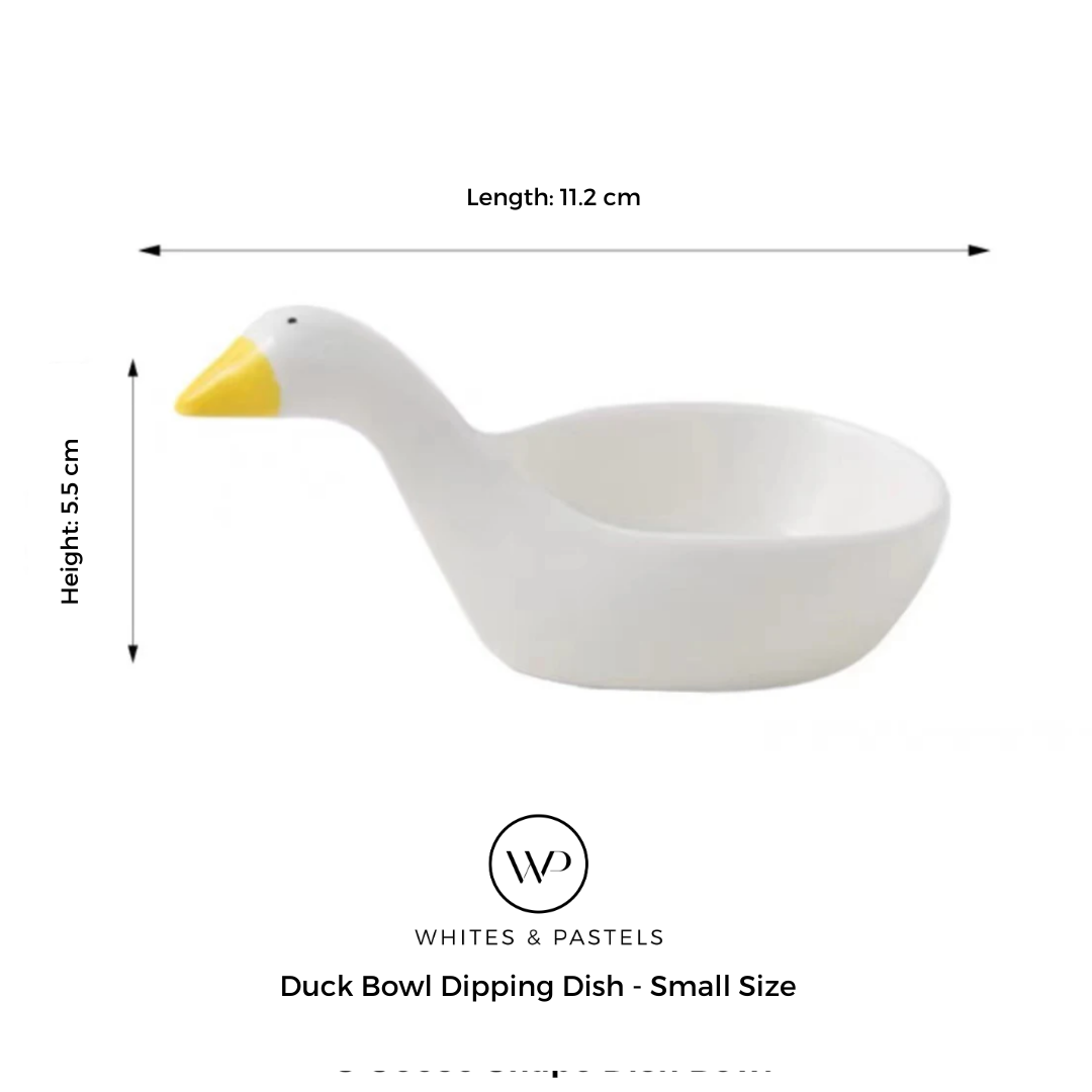 Ceramic Duck-Shaped Dipping Bowls – Set of 2