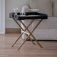 Premium black Butler tray table with spacious 16 x 24 inch tray for home entertaining and hosting