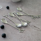 Elegant silver leaf tea spoons crafted from food-grade stainless steel for coffee, desserts and espresso.