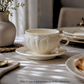 Victorian style porcelain tea cup and saucer for refined tea experiences