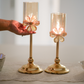Decorative crystal candle stand for festive table décor