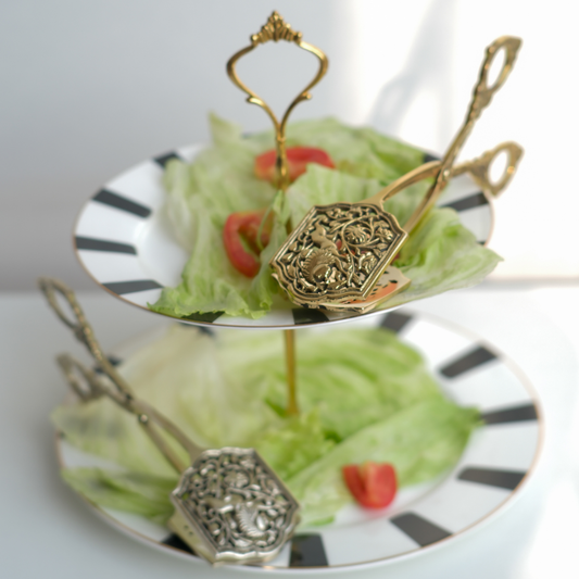 English Scissors Tong for Salad & Bread | Brass | Gold | Silver