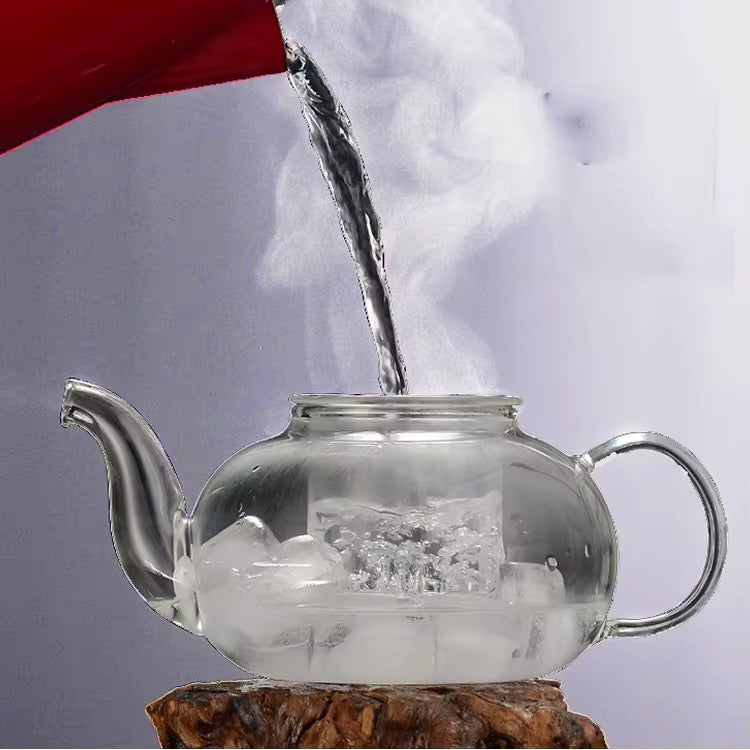 Glass Teapot with Infuser – 600ml Borosilicate Tea Pot