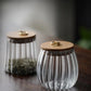 Borosilicate Glass Fluted Snack Jars - Pumpkin shape