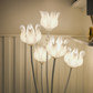 5 petal lotus floor lamp with warm lamp
