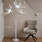 Artistic flower shaped floor lamp for bedroom and lounge lighting.