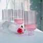Floral Ribbed Cocktail Glass Set of 4 – Borosilicate Drinkware