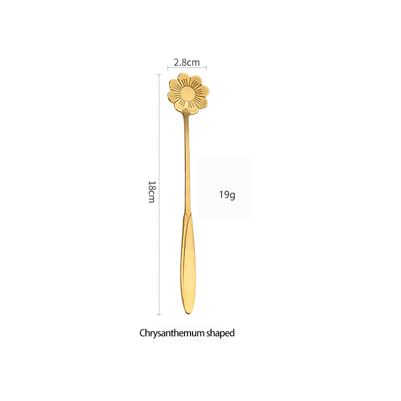 Floral spoon with measurements