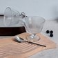Fluted glass ice cream bowls perfect for sundaes and frozen desserts