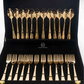 Gold Spoon and Fork | Set  of 12 | Set of 24 | 304 Stainless Steel
