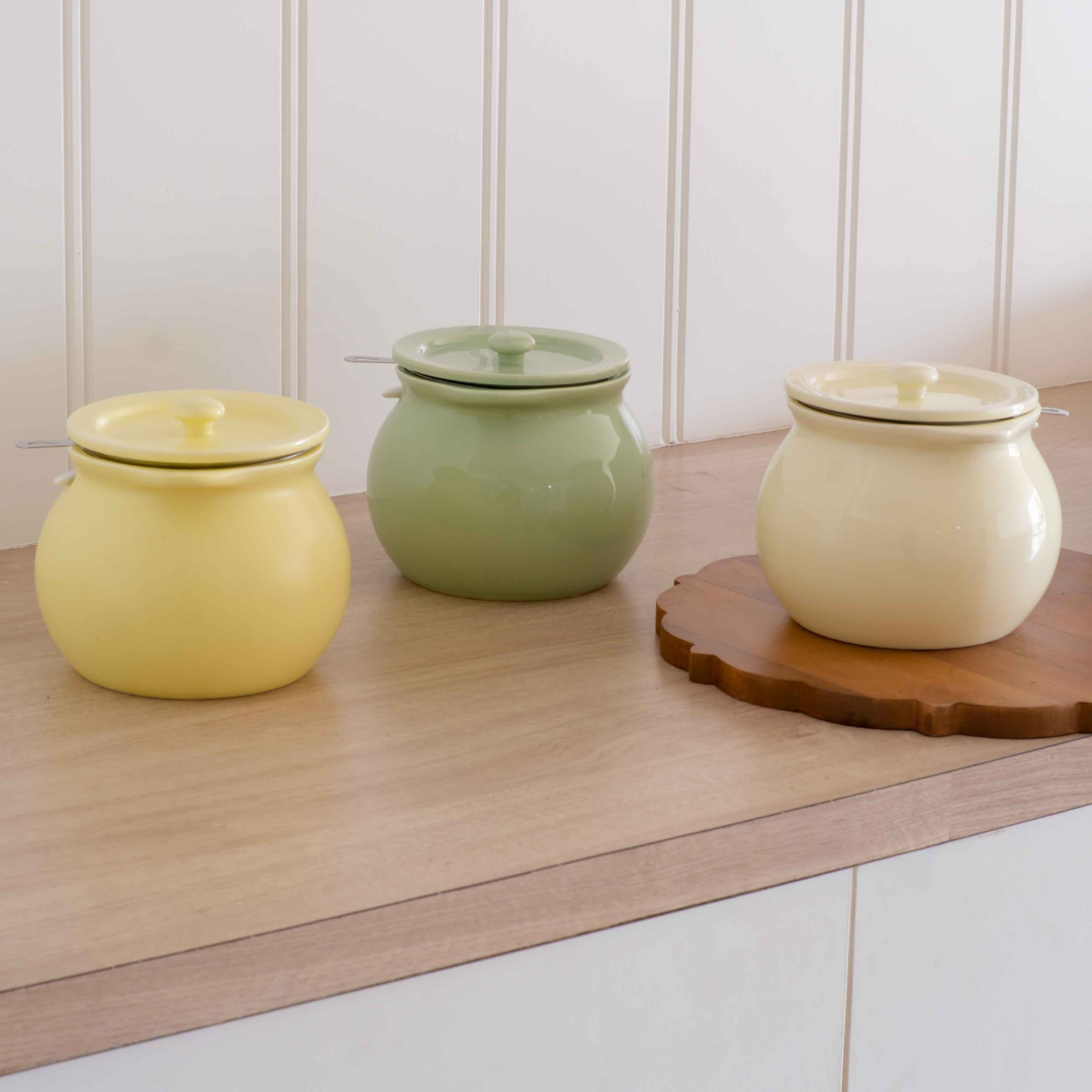 Large Ceramic Ghee Jar | Soup Pot | 2000 ML | Microwaveable