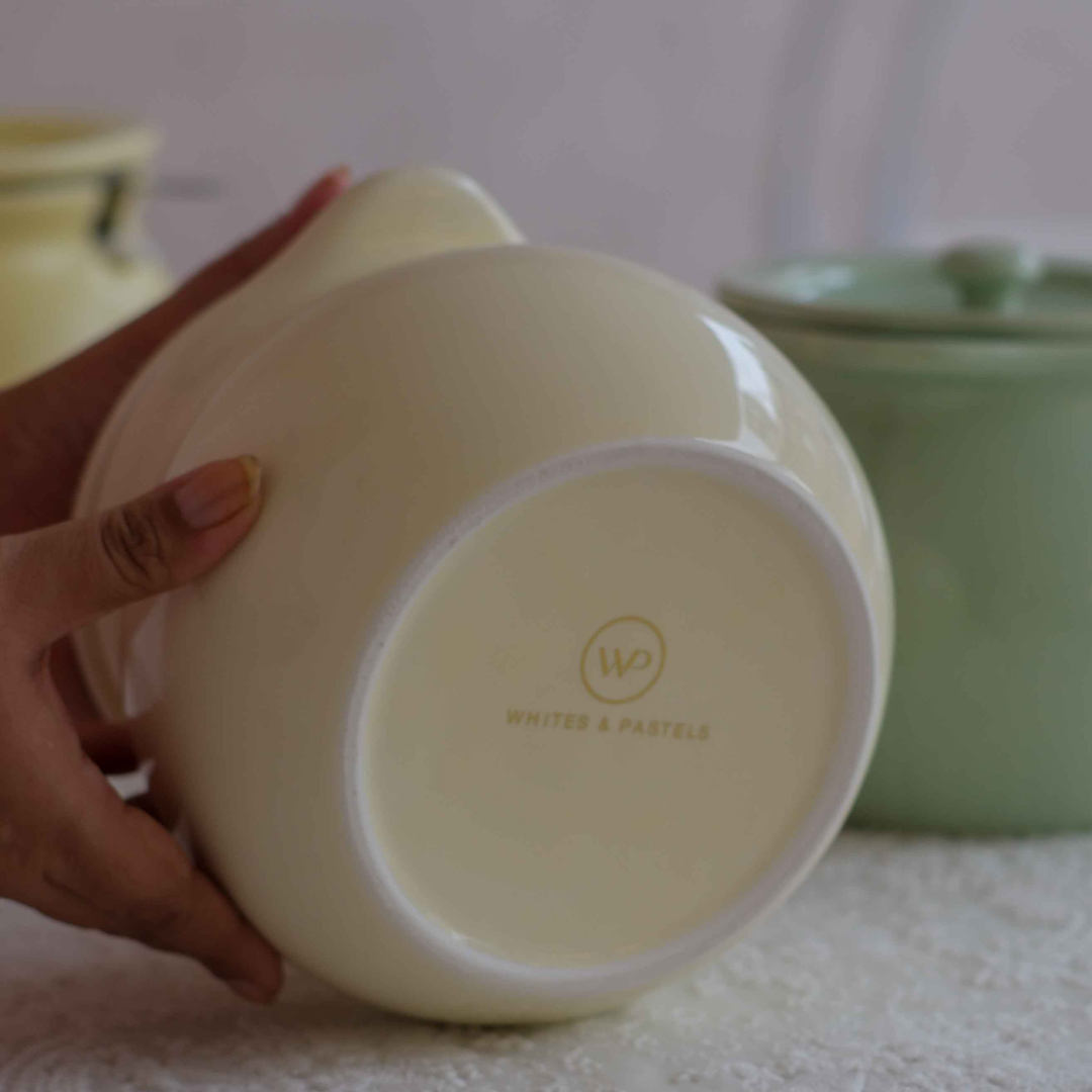 High-quality ceramic ghee jar