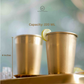 Golden stainless steel drinking glasses set for dining table
