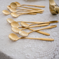Gold sunflower spoons for desserts and beverages