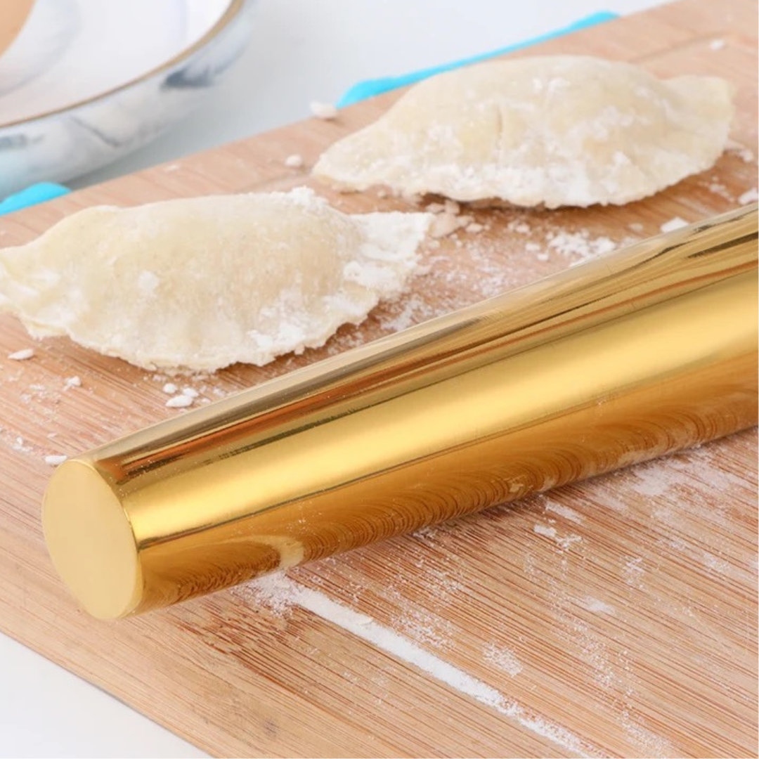 Gold Rolling Pin - Stainless Steel Belan