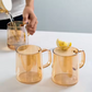 Handled amber glass tea or beer cups – borosilicate 300 ml