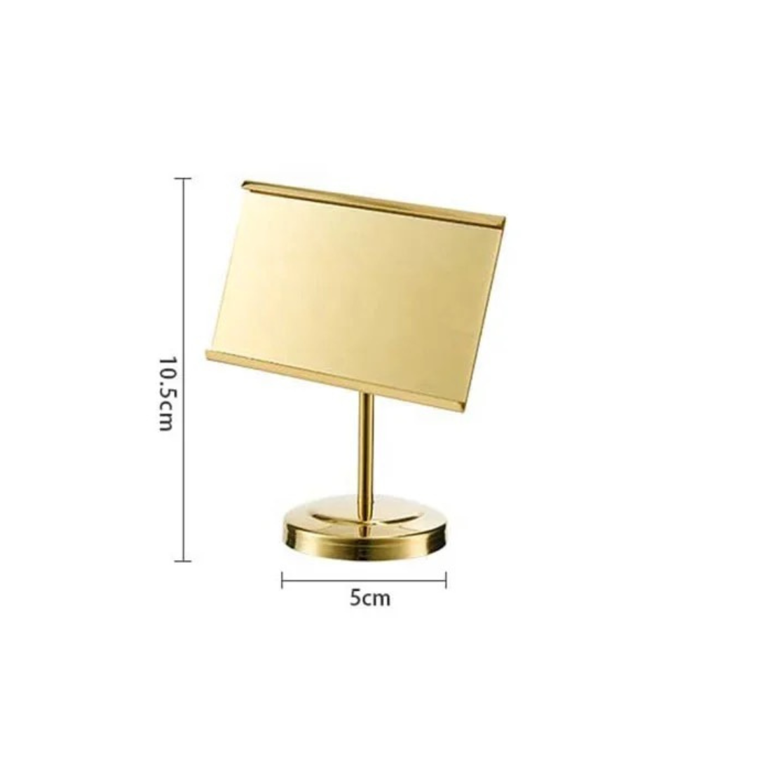 Buffet Dish Name Stand - Gold Metal Card Holder for Classy Entertaining - 10 cm