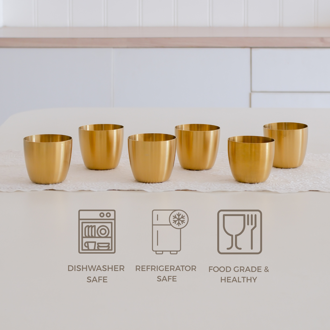 Matte Gold Drink Glass Tumbler