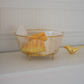 Gold wire food serving basket for hot and cold foods