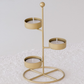Gold geometric candle décor lantern for contemporary home interiors.