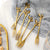 Gold Leaf Fruit and Dessert Fork | Set of 6