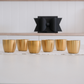 Gold drinking glasses with statement ribbon gift box