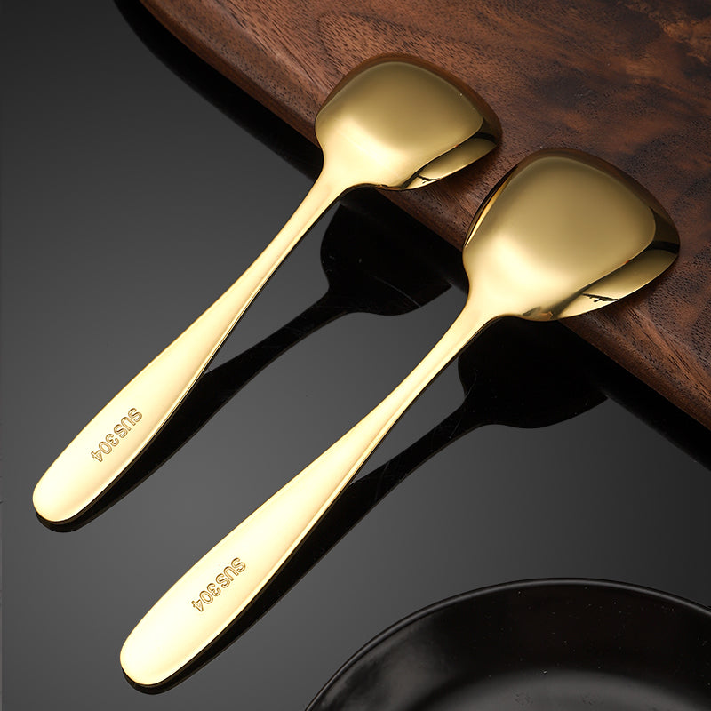 Set of 3 Small Serving Spoons - Gold & Silver option - 304 Stainless Steel (Photo 4)