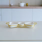 Gold Snack Tray with Heart Bowls – 4 Pcs Gift Set