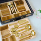 Gold Staineless Steel Cutlery Set in Suitcase