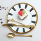 Gold textured SS304 stainless steel cutlery set with spoon, fork, and dinner knife with coffee beans