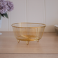Gold wire mesh fruit basket for dining table