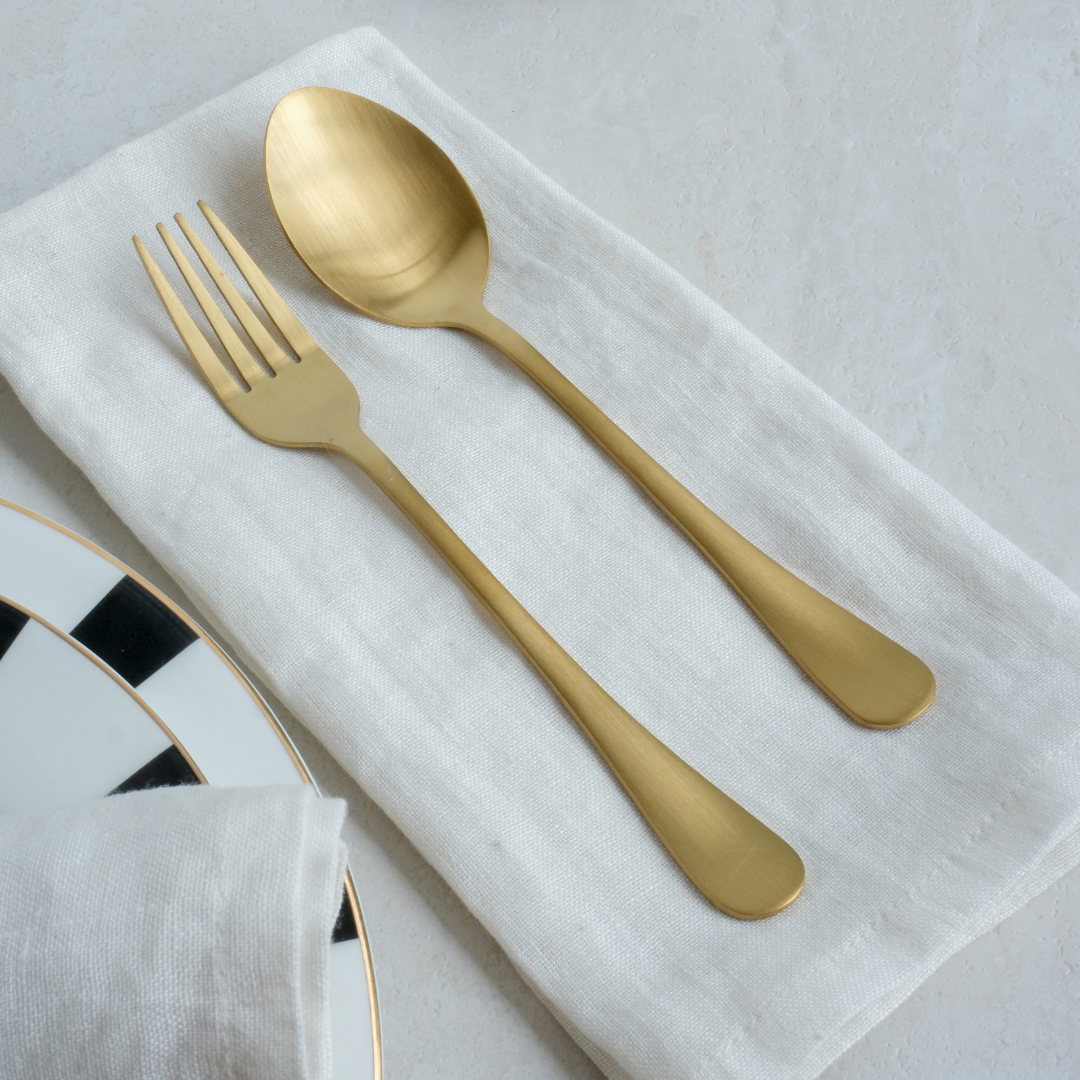 Gold cutlery set of 24 with premium gift box