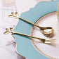 Gold Leaf Fruit and Dessert Fork | Set of 6 | Set of 12