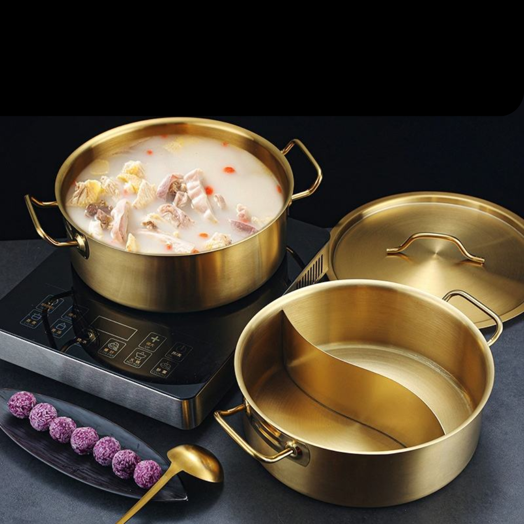 Two-in-One Serving Bowl Kadhai with Lid | Induction Hotpot