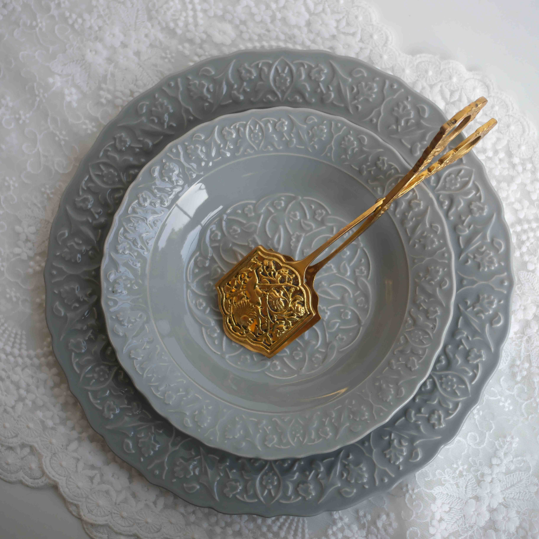 English Scissors Tong for Salad & Bread | Brass | Gold | Silver