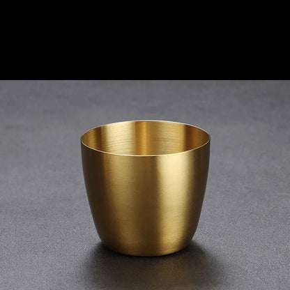 Drink Water Glass Tumbler | Stainless Steel | 2 Sizes | Gold | Silver - Drinking Glass (Photo 5)