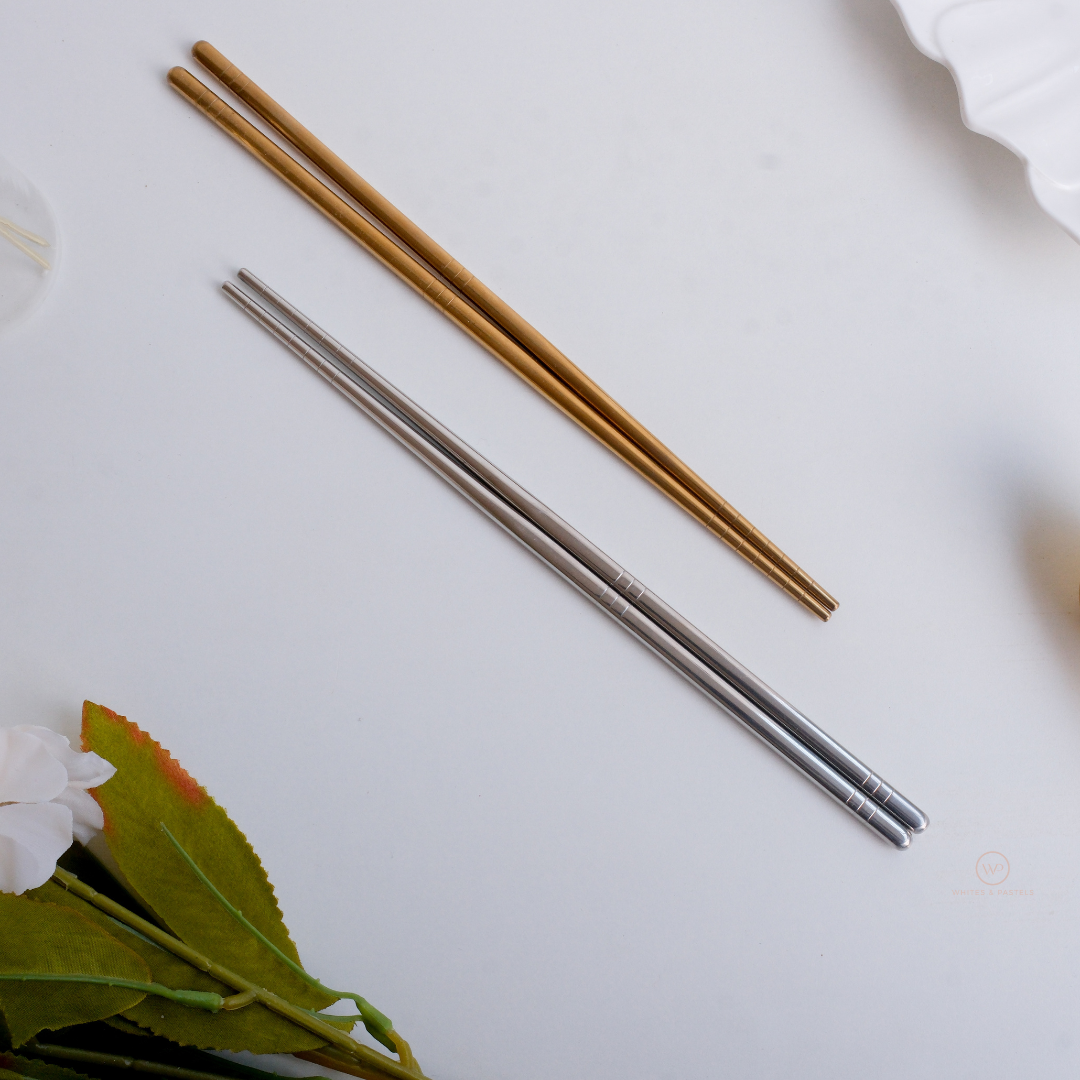 Gold and Silver Chopsticks for food