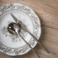 Victorian White Ceramic Snack Plate - 9 Inch