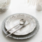 Victorian White Ceramic Snack Plate - 9 Inch