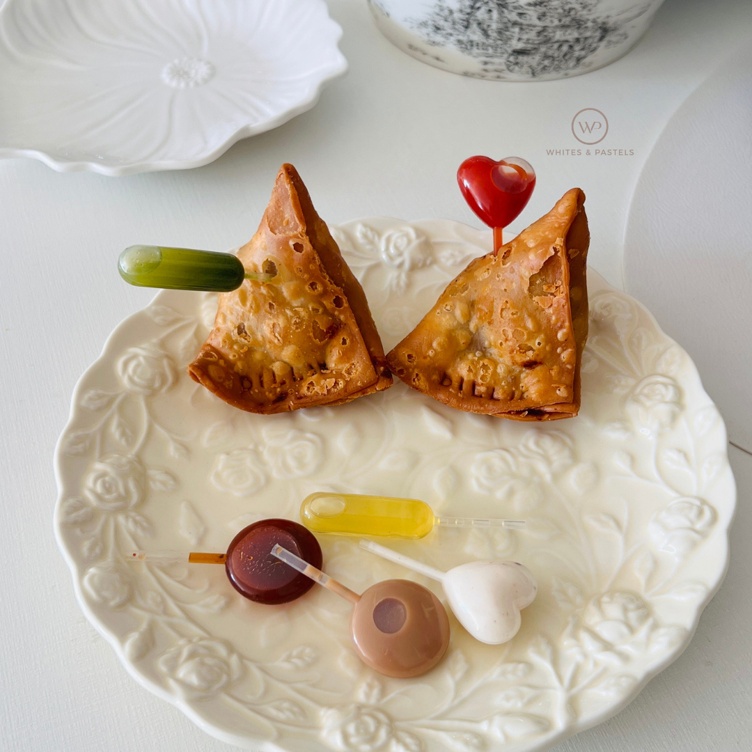 Heart shape food pipettes for valentines