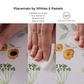 Placemats for dining table - White & Blue - Set of 4 / Set of 6