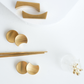 Moon shape steel holder for choptick Gold Spoon Rest