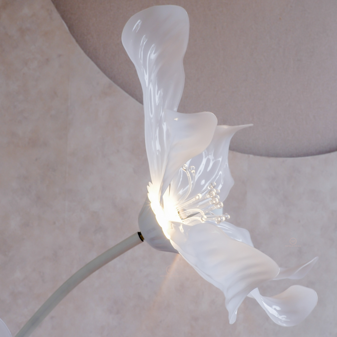 Artistic flower lamp for bedroom and lounge lighting.