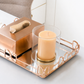 Modern candle centerpiece for dining and coffee tables