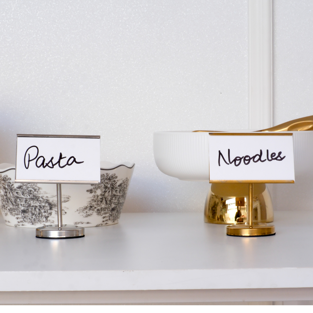 Buffet Dish Name Display Stand - Gold Card Holder - 10 cm