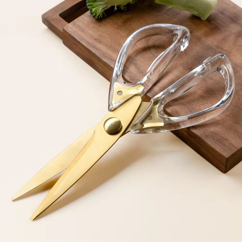 Gold Scissors with Acrylic Handle | Luxury Stainless Steel