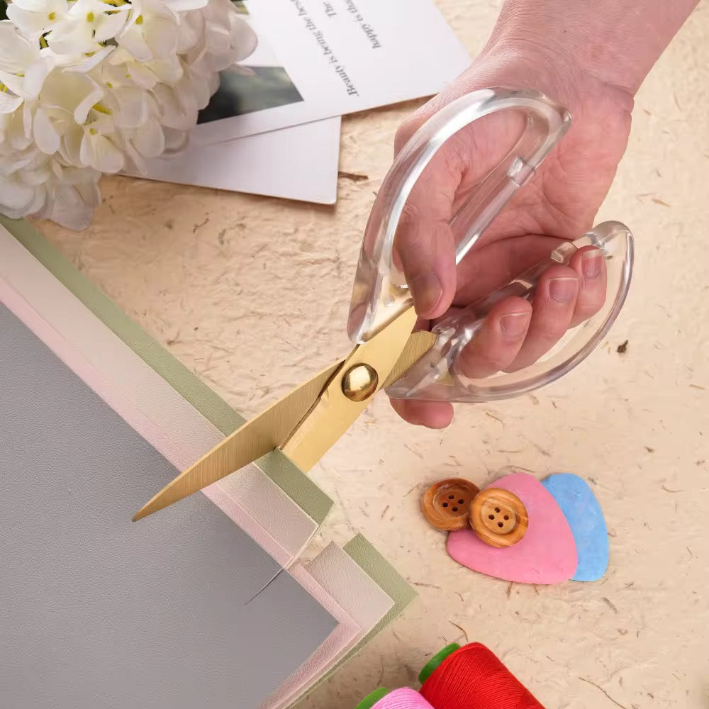 Gold Scissors with Acrylic Handle | Luxury Stainless Steel