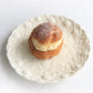 European Embossed Snack Plate | 8 inch| Ivory